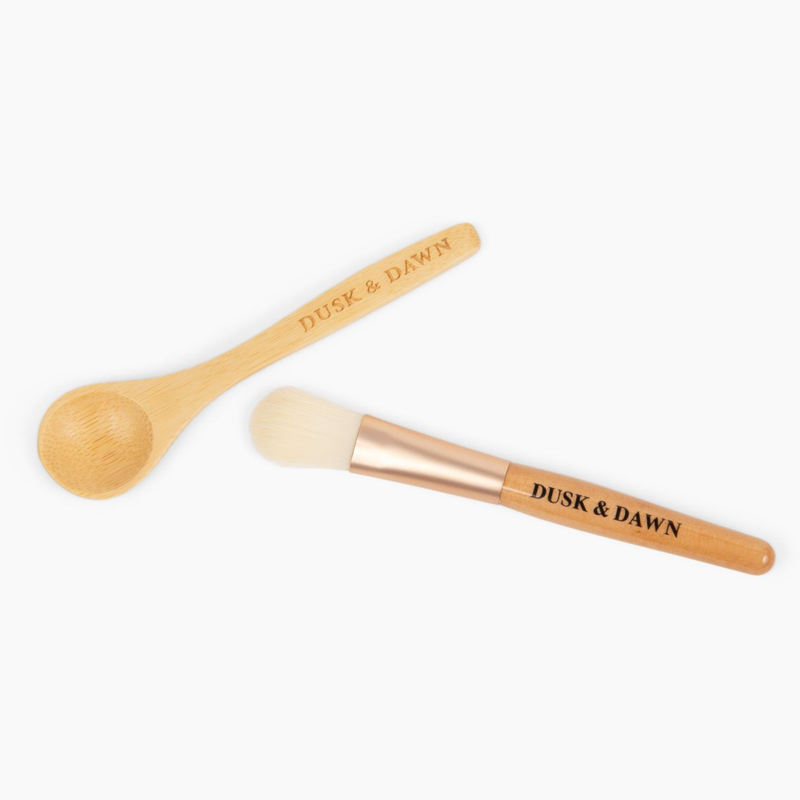 Brush + Spoon Set for Clay Mask Application - Skincare Tools