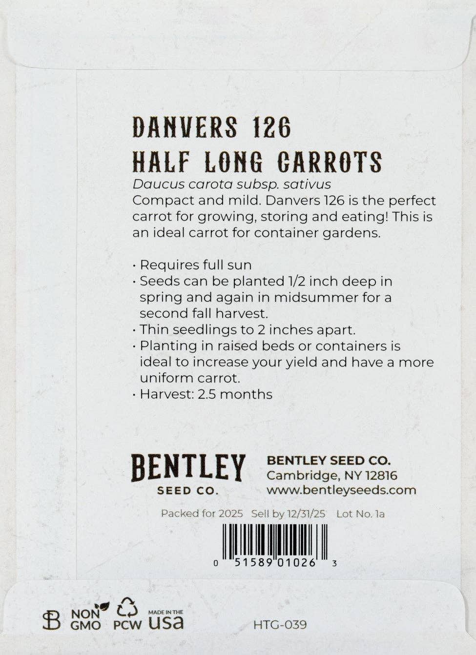 Carrot-Danvers Half Long 1870's