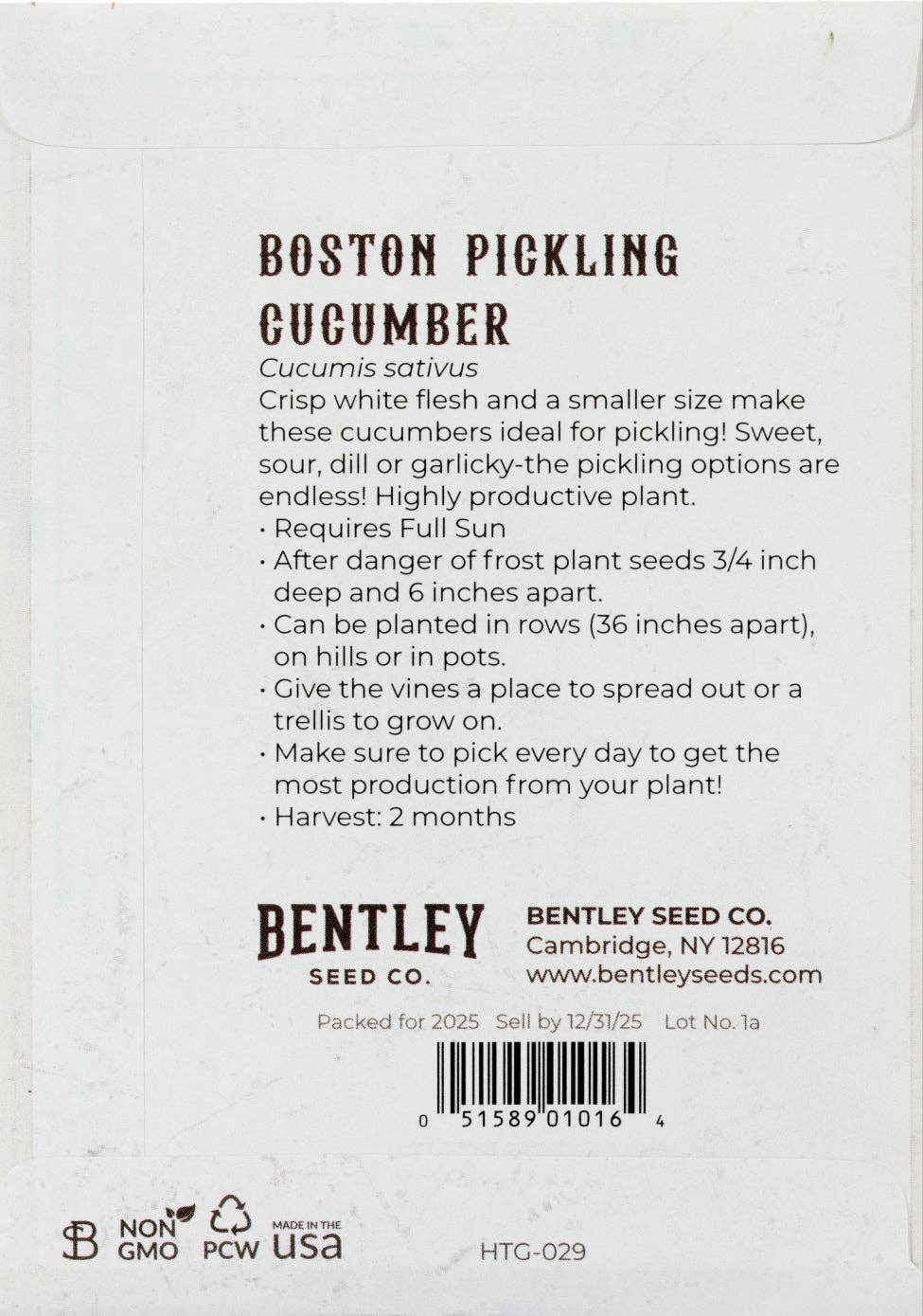 Cucumber-Boston Pickling 1887