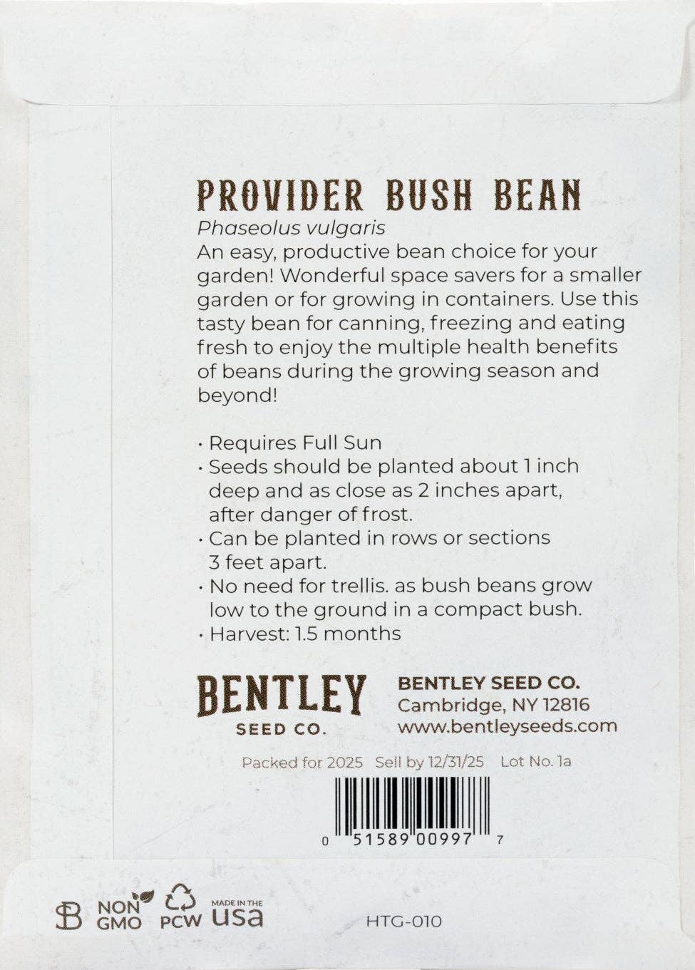 Beans-Provider Bush 1965