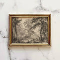 Vintage Wooded Landscape Muted Art Print