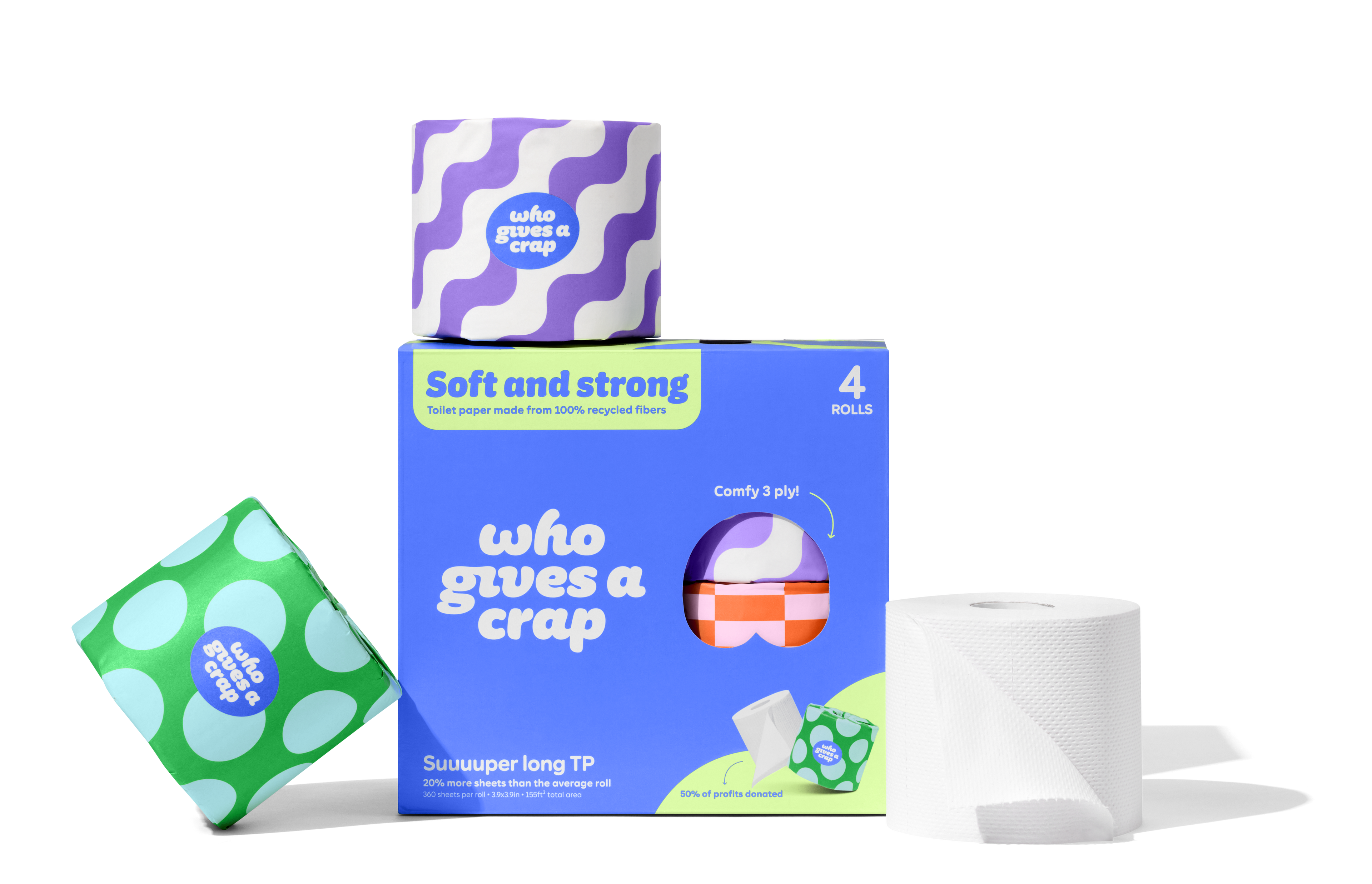 100% Recycled Toilet Paper - Retail 4 Pack (6/case)