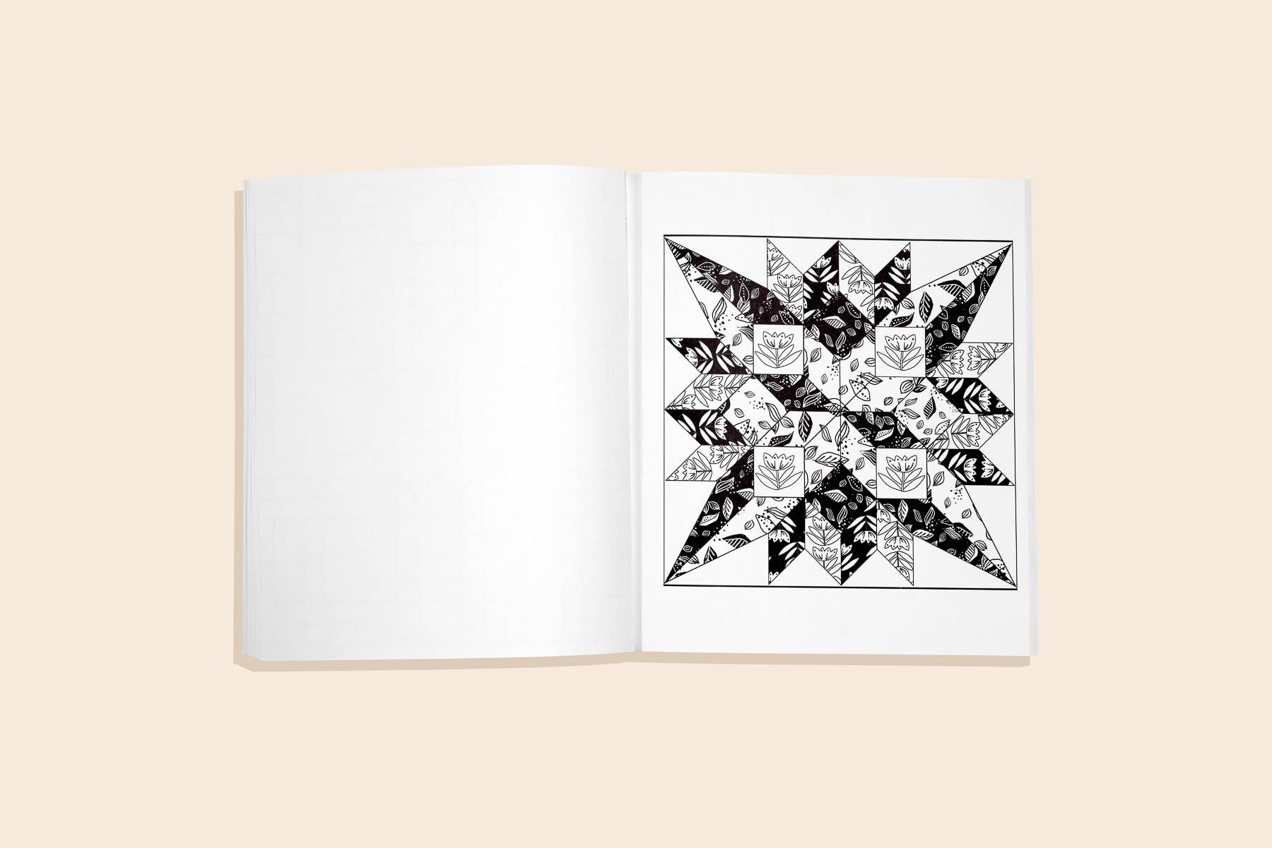 Modern Quilting Coloring Book: Adult Coloring Book (Spring)