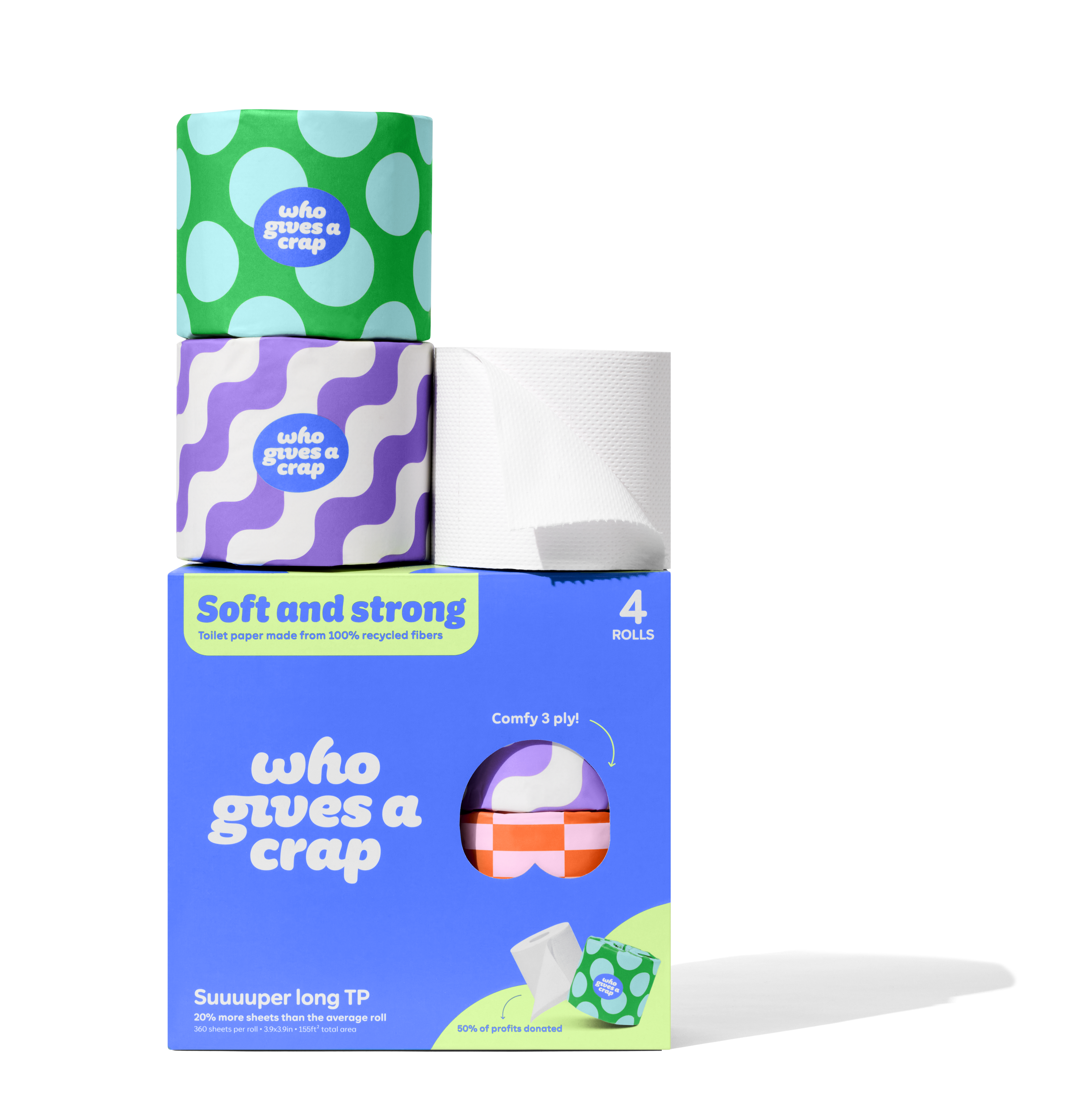 100% Recycled Toilet Paper - Retail 4 Pack (6/case)